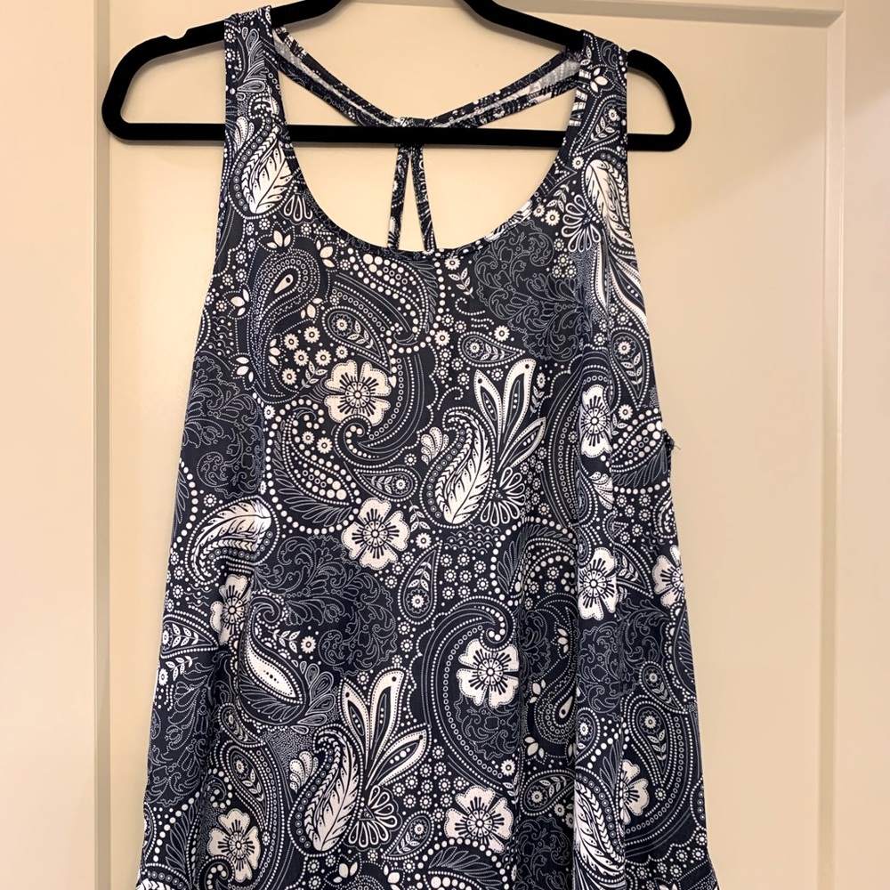 blue workout tank